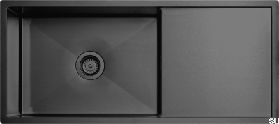 Zlewozmywak kuchenny Diskho 8140 Stalowy Czarny Mat PVD