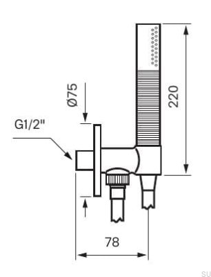 Zestaw prysznicowy podtynkowy BOX300/300 Mosiężny Brązowy 