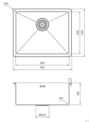 Zlewozmywak kuchenny Diskho 5040 Stalowy