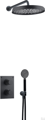 Zestaw prysznicowy ARM7268 ED2 Mosiężny Czarny Mat