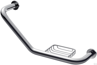 Uchwyt do wanny z mydelniczką TA808 Mosiężny Chromowany