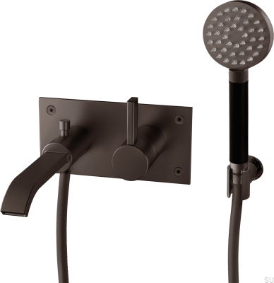 Bateria wannowa ścienna termostatyczna ARM036 Mosiężna Brązowa