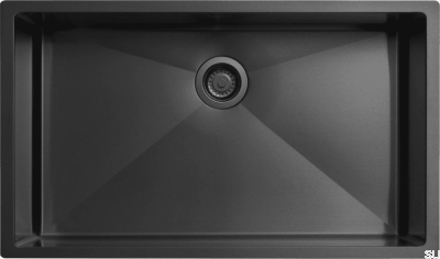 Zlewozmywak kuchenny Diskho 8040 Stalowy Czarny Mat PVD