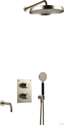 Zestaw prysznicowy ARM7368 ED2 Mosiężny Nikiel Szczotkowany