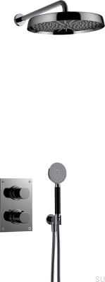 Zestaw prysznicowy ARM7268 ED2 Mosiężny Czarny Chrom