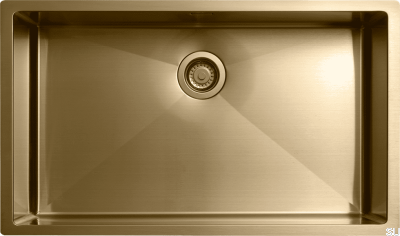 Zlewozmywak kuchenny Diskho 8040 Stalowy Mosiądz Polerowany PVD
