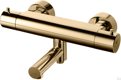 Bateria wannowo-prysznicowa termostatyczna EVM022-150 Mosiężna Polerowana Nielakierowana 