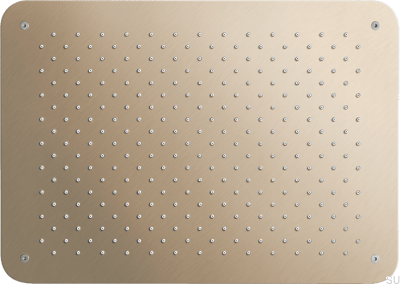 Głowica prysznicowa deszczownica prostokątna 450 x 320 ZSOF093 Mosiężna Niklowana Szczotkowana