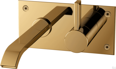 Bateria umywalkowa ARM006 Mosiężna Polerowana Nielakierowana