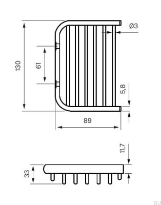 Mydelniczka TA126 Mosiężna Brązowa