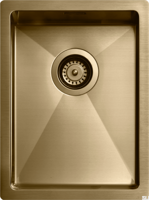 Zlewozmywak kuchenny Diskho 3040 Stalowy Mosiądz Polerowany PVD