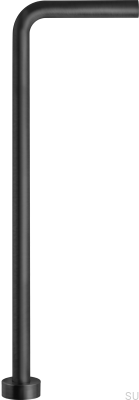 Rura do syfonu typu L XA21 Mosiężna Czarny Mat