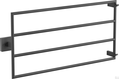 Grzejnik łazienkowy TW400-800 Stalowy Czarny Mat