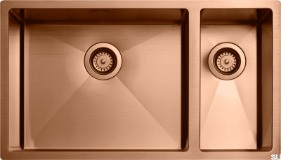 Zlewozmywak kuchenny Diskho 7040 Stalowy Miedź PVD