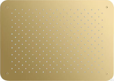 Głowica prysznicowa deszczownica prostokątna 450 x 320 ZSOF093 Mosiężna Miodowe Złoto