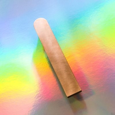 Uchwyt meblowy podłużny Copper Half-Round 128 Drewniany Dębowy z Miedzią Szczotkowaną Nielakierowaną