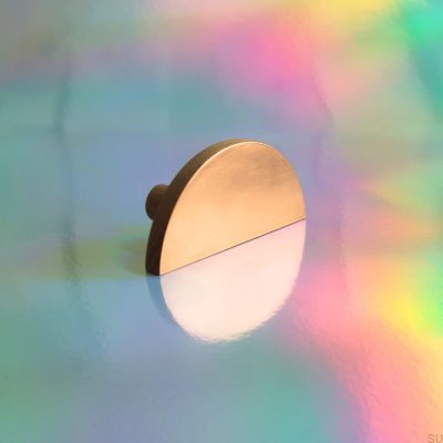 Uchwyt meblowy Copper Półokrągły Drewniany Dębowy z Miedzią Szczotkowaną Nielakierowaną