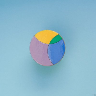 Wieszak ścienny Eclipse 80 Drewniany Emaliowany Kolorowy - Wzór 1