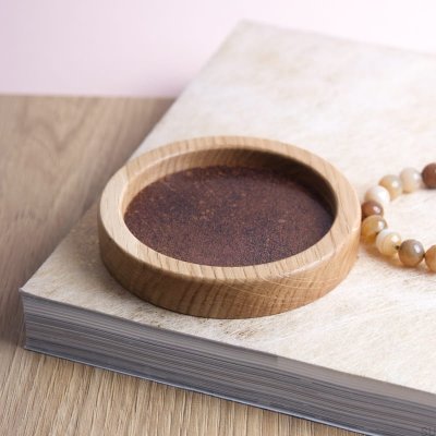 Tacka na biżuterię Moon 10 Drewniana z Miedzią Oksydowaną 