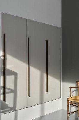 Uchwyt meblowy podłużny Track 160+544+1088 Drewniany Dębowy Czarny