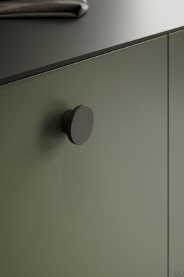 Gałka meblowa Circle 50 Drewniana Dębowa Czarna