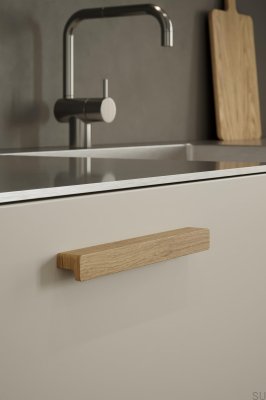 Uchwyt meblowy podłużny Elan 160 Drewniany Dębowy