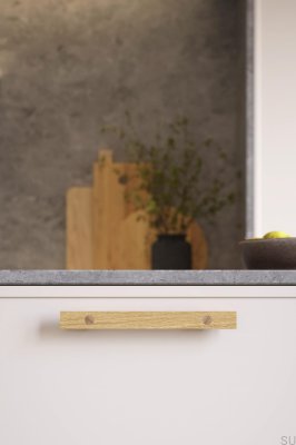 Uchwyt meblowy podłużny Longa 224 Drewniany Dębowy