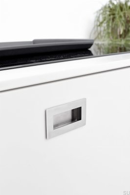 Uchwyt meblowy wpuszczany Square 102 Srebrny Satynowy