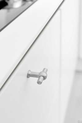 Gałka meblowa T-Bar Curtain 20 Stalowa Srebrna Polerowana