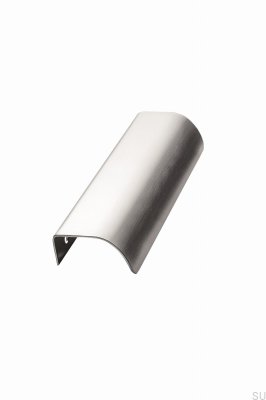 Uchwyt meblowy krawędziowy Plinth 160 Stalowy Srebrny Satynowy