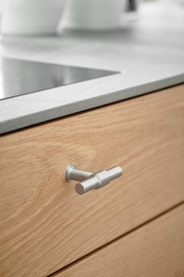 Gałka meblowa T-Bar Knot 75 Stalowa Srebrna Polerowana