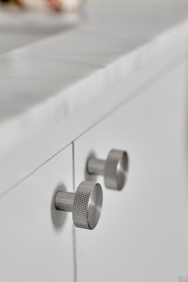 Gałka meblowa Simon 35 Stalowa Srebrna