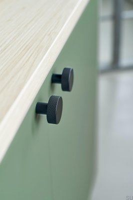 Gałka meblowa Simon 35 Stalowa Czarna