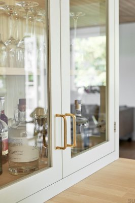 Uchwyt meblowy podłużny Tubular 96 Mosiężny Złoty Polerowany Nielakierowany