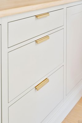 Uchwyt meblowy krawędziowy Patina 96 Mosiężny Złoty Polerowany Nielakierowany