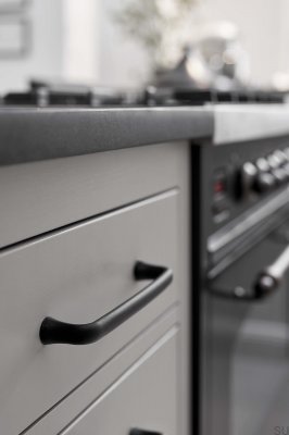 Uchwyt meblowy podłużny Provence 160 Żeliwny Czarny Mat