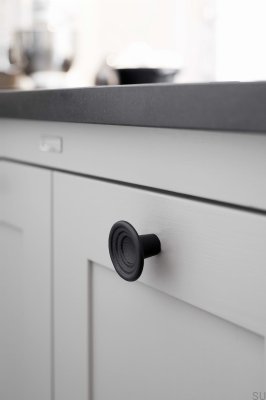 Gałka meblowa Fleur 46,1 Żeliwna Czarna Matowa