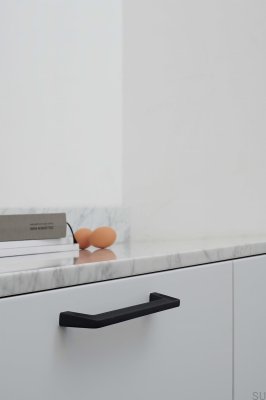 Uchwyt meblowy podłużny Pagoda 160 Żeliwny Czarny Mat