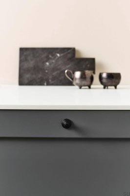 Gałka meblowa Motion 22 Żeliwna Czarna Matowa