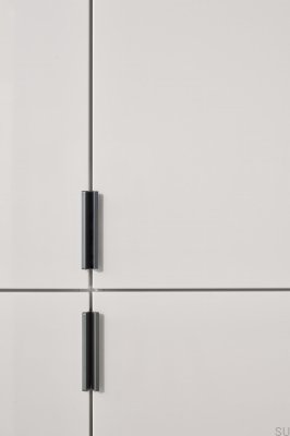 Uchwyt meblowy krawędziowy Edge Straight 100 Aluminiowy Czarny Mat Szczotkowany