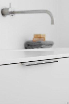 Uchwyt meblowy krawędziowy Edge Straight 200 Aluminiowy Biały Mat