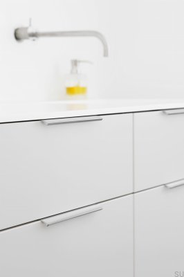 Uchwyt meblowy krawędziowy Edge Straight 200 Aluminiowy Chromowany