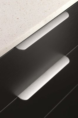 Uchwyt meblowy krawędziowy Edge Round 200 Aluminiowy Srebrny