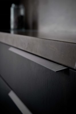 Uchwyt meblowy krawędziowy Blaze 2 2x160 Aluminiowy Antracyt Szczotkowany