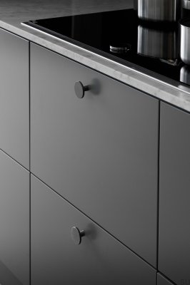 Gałka meblowa Plato 42 Aluminiowa Antracytowa Szczotkowana