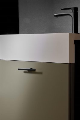 Uchwyt meblowy podłużny Tau 32 Aluminiowy Czarny Mat Szczotkowany