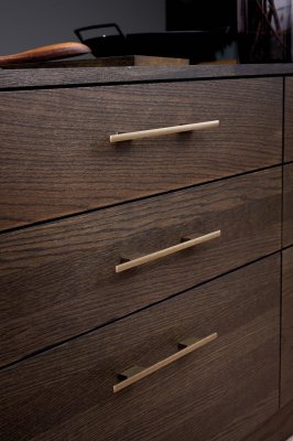 Uchwyt meblowy podłużny Tau 160 Aluminiowy Złoty Szczotkowany