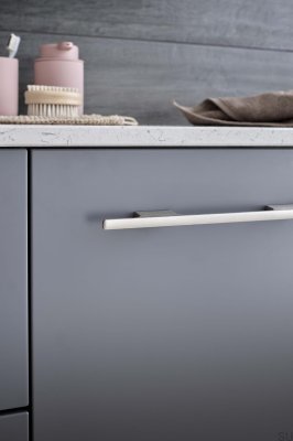 Uchwyt meblowy podłużny Tau 160 Aluminiowy Srebrny