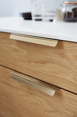 Uchwyt meblowy krawędziowy Accent 160 Aluminiowy Złoty Szczotkowany