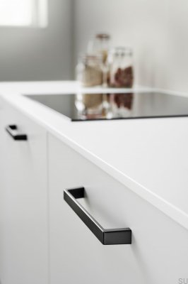 Uchwyt meblowy podłużny Seam 160 Aluminiowy Czarny Mat